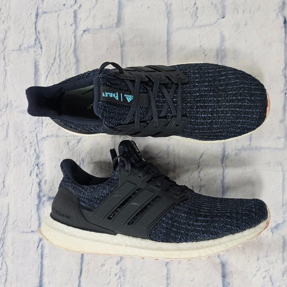 Adidas UltraBoost 4.0 Parley Mens 10 Legend Ink Blue Running Shoes AC7836